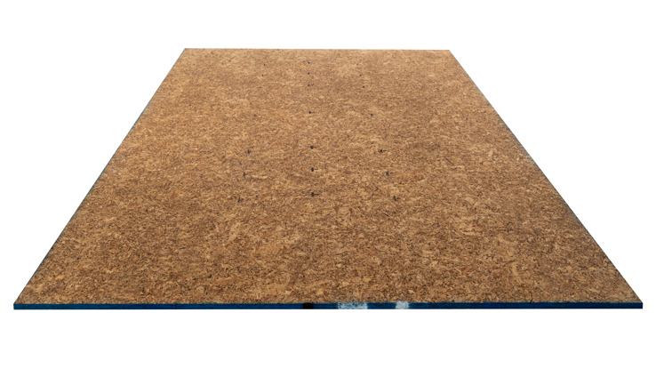 Blue Ribbon® OSB Rated Sheathing product image. Panel is laying flat and facing front