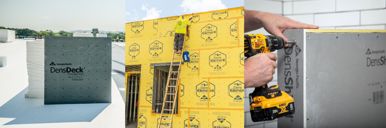 DensDeck Prime Roofboard, DensElement & DensShield