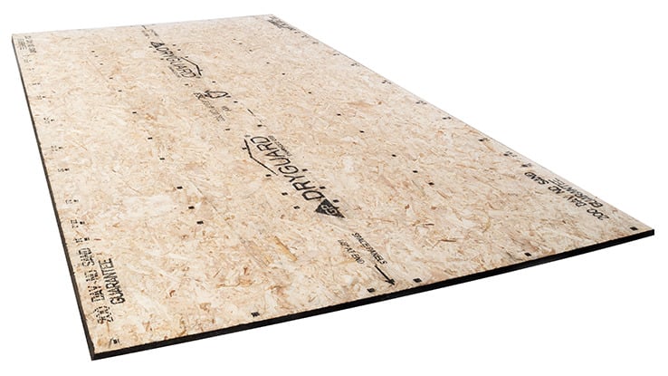 DryGuard Enhanced OSB Sturd-I-Floor product image osb sub-floor with black outline right facing