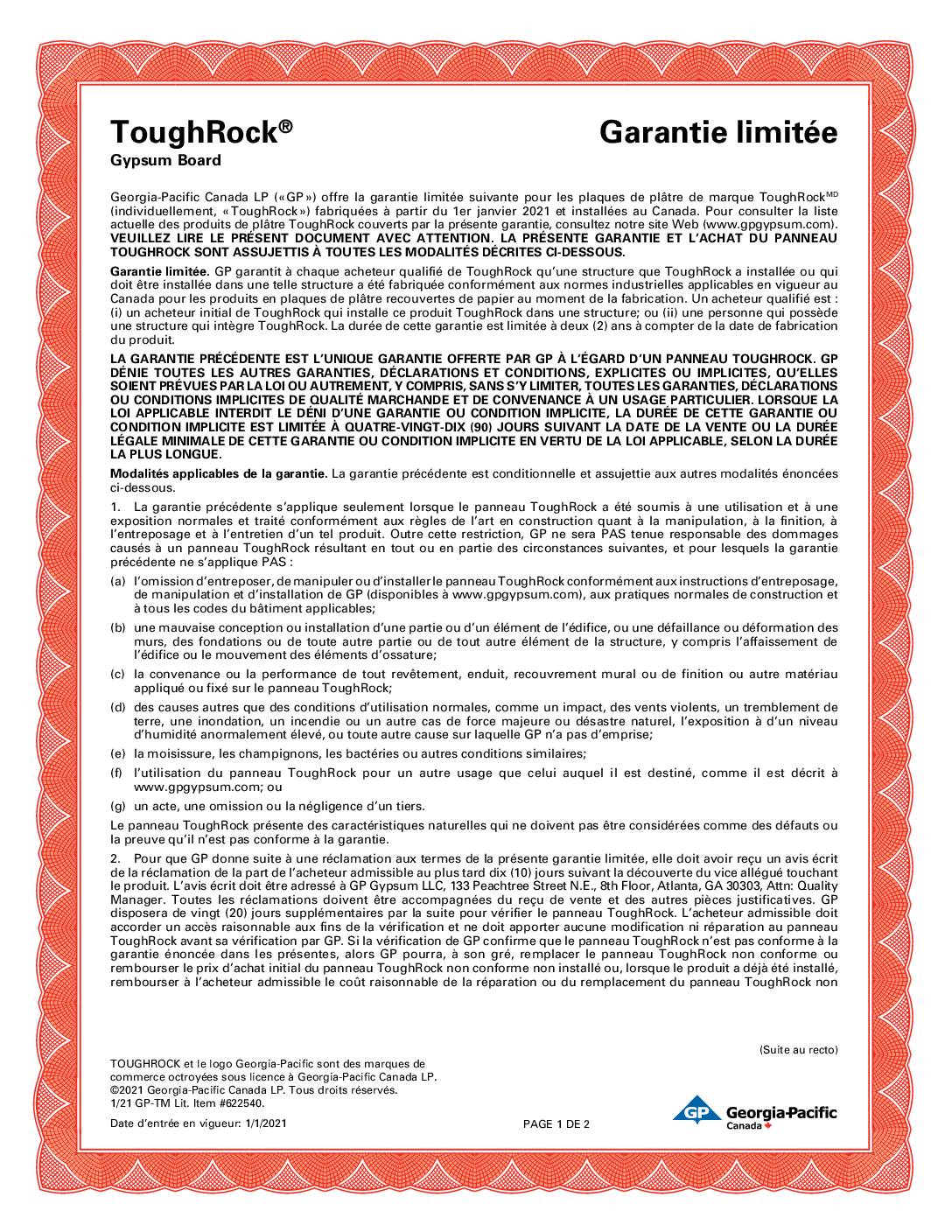 Different types of gypsum board